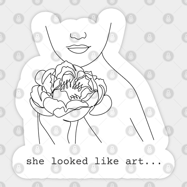 She looked like art minimalist Sticker by Fafi